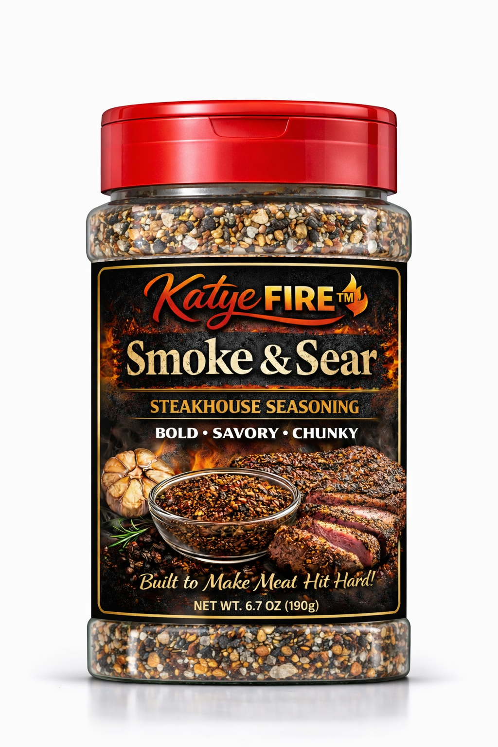 Bottle of Smoke & Sear steakhouse seasoning
